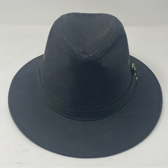 Dorfman Pacific Cotton Fedora – Black, Size L - Picture 2 of 6